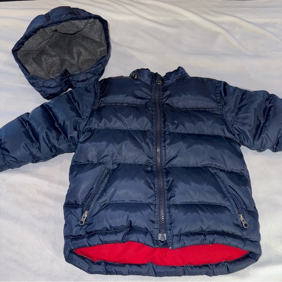 Baby GAP Jacket Kids Navy Puffer Winter Coat Down Filled Sz 3 Years - Picture 12 of 15